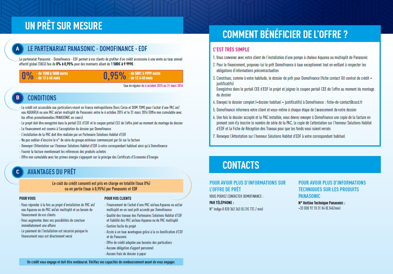 Partenariat EDF - Panasonic - Domofinance